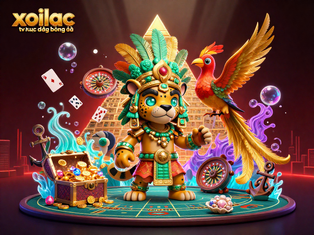 Experience the excitement of xoilac tv trực tiếp bóng đá with vibrant casino elements in a thrilling underwater scene.