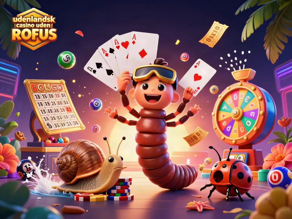 Engage with udenlandsk casino uden ROFUS illustrated in a vibrant 3D casino scene filled with adventure.