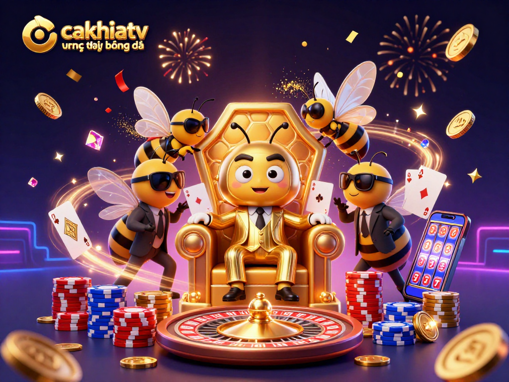 Bet on exciting moments with cakhiatv trực tiếp bóng đá featuring a vivid 3D casino scene.