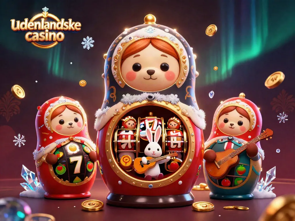 Experience excitement at udenlandske casino with vibrant slots, bears, and dynamic casino elements.