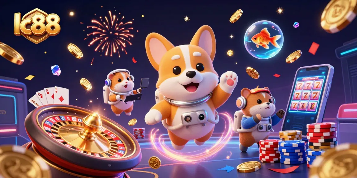 Experience thrilling gameplay with lc88 in a dynamic casino illustration featuring exciting characters and vibrant gaming elements.